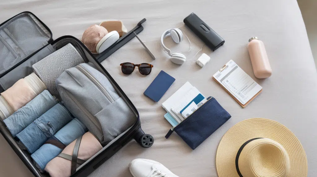 Flat-Lay-of-Travel-Essentials