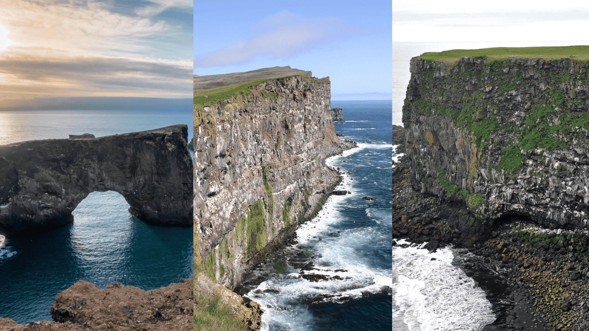 iceland sea cliffs