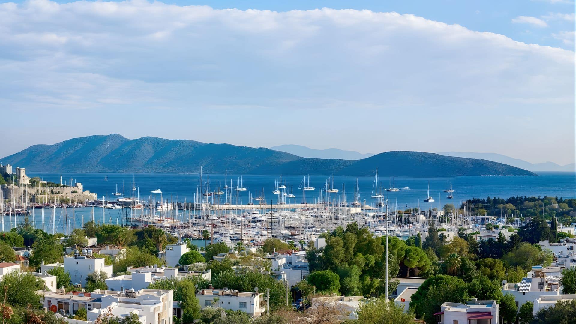 bodrum turkey harbor view