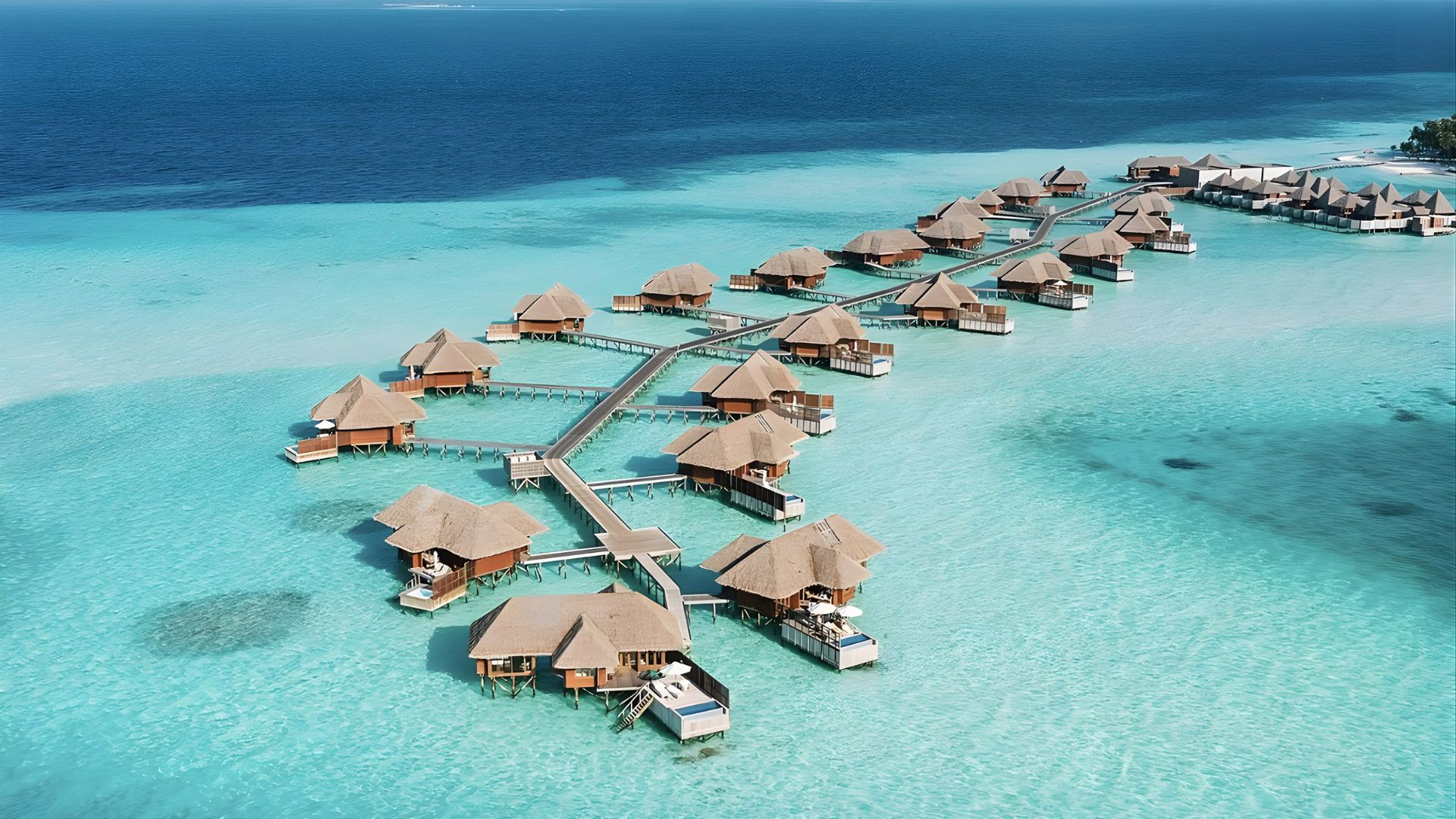 maldives overwater villas island